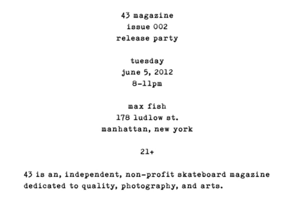 43 issue 02 launch party